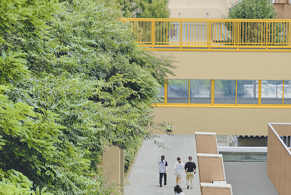 Exterior with yellow fencing